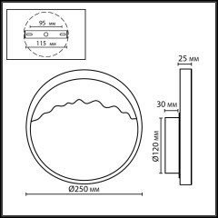 Настенный светильник IP20 LED 9W 250Лм 3000K CRI90 VALLEY 6625/9WL