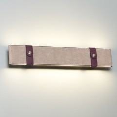 6630/25WL HIGHTECH ODL24 металл/эко-кожа/ткань/акрил черный/бордовый/бежевый  Настенный светильник IP20 LED 25W 3000K 220V VINCENT