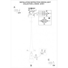 Подвесной светильник цилиндр Odeon Light 4278/1 GOTA под лампу 1xGU10 12W