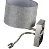 8251/2W MODERNI LN25 000 никель/серый, металл/текстиль бра Е14 40W + LED 3W 4000K 220V NIKKI