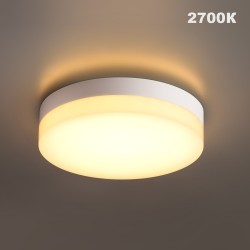 Novotech OPAL STREET 359727 Уличный круглый потолочный LED-светильник, перекл. 20/25/30Вт, макс. 3140Лм, CCT перекл. цветовой температуры внутри корпуса 2700/3200/4000К, угол 120°, CRI90, 180-265В, IP65, белый поликарбонат, диаметр 264 мм, высота 45 мм