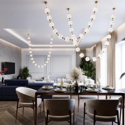 Подвесной дизайнерский светильник Odeon Light LED 80W 4000K 4400Лм CRYSTAL 5008/80L