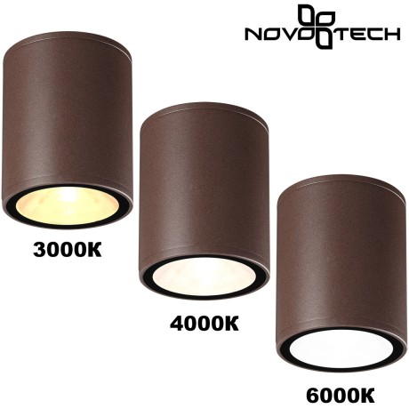 Светильник ландшафтный с переключателем цветовой температуры 3000К\4000К\6000К IP65 LED NOVOTECH TUMBLER 359536
