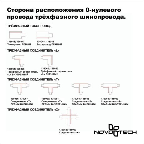 Соединитель "X" трехфазный Novotech 135053