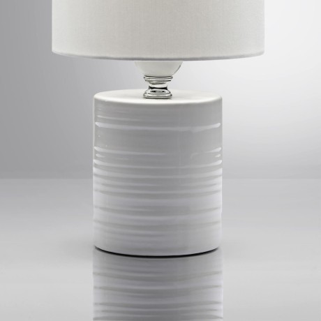 8144/1T MODERNI LN25 белый, керамика/текстиль Настольная лампа Е27 1*60W 220V TUALA