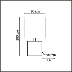 8144/1T MODERNI LN25 белый, керамика/текстиль Настольная лампа Е27 1*60W 220V TUALA
