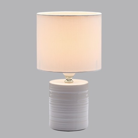 8144/1T MODERNI LN25 белый, керамика/текстиль Настольная лампа Е27 1*60W 220V TUALA
