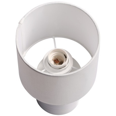 8144/1T MODERNI LN25 белый, керамика/текстиль Настольная лампа Е27 1*60W 220V TUALA