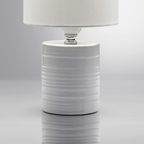 8144/1T MODERNI LN25 белый, керамика/текстиль Настольная лампа Е27 1*60W 220V TUALA