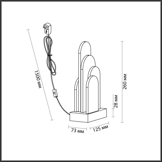 Настольная лампа LED 12W 3000K 1402Лм Odeon Light FOROS 5438/12TL