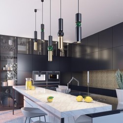 Подвесной светильник цилиндр Odeon Light 4075/5L SAKRA под лампу 1xGU10 1*5W