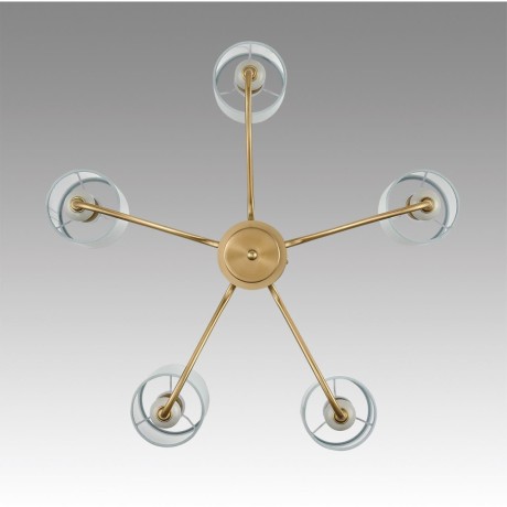 6590/5 CLASSI LN24 латунь/мятный зеленый, металл, керамика/текстиль Люстра подвесная E14 5*40W 220V ANRI