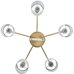 6590/5 CLASSI LN24 латунь/мятный зеленый, металл, керамика/текстиль Люстра подвесная E14 5*40W 220V ANRI