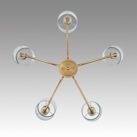 6590/5 CLASSI LN24 латунь/мятный зеленый, металл, керамика/текстиль Люстра подвесная E14 5*40W 220V ANRI