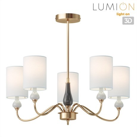 6590/5 CLASSI LN24 латунь/мятный зеленый, металл, керамика/текстиль Люстра подвесная E14 5*40W 220V ANRI