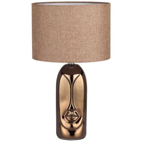 8149/1T MODERNI LN25 бронза/бежевый, керамика/текстиль Настольная лампа Е27 1*60W 220V AKIVI