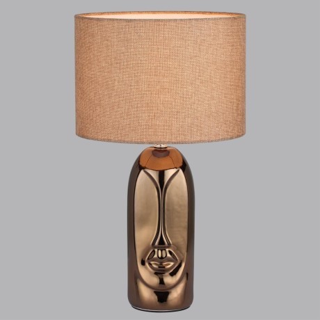 8149/1T MODERNI LN25 бронза/бежевый, керамика/текстиль Настольная лампа Е27 1*60W 220V AKIVI