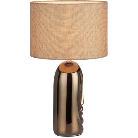 8149/1T MODERNI LN25 бронза/бежевый, керамика/текстиль Настольная лампа Е27 1*60W 220V AKIVI