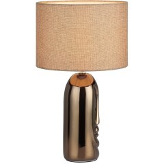 8149/1T MODERNI LN25 бронза/бежевый, керамика/текстиль Настольная лампа Е27 1*60W 220V AKIVI