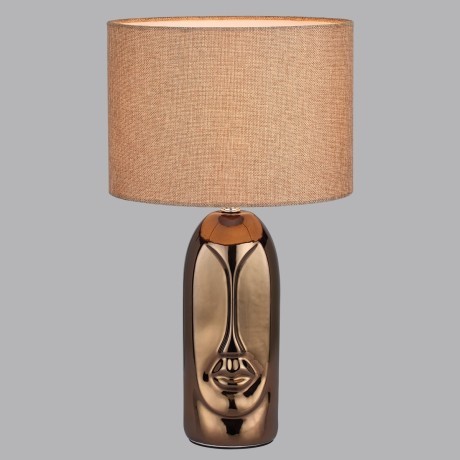 8149/1T MODERNI LN25 бронза/бежевый, керамика/текстиль Настольная лампа Е27 1*60W 220V AKIVI