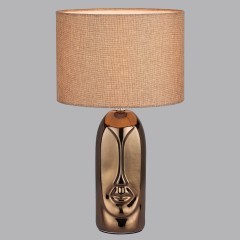 8149/1T MODERNI LN25 бронза/бежевый, керамика/текстиль Настольная лампа Е27 1*60W 220V AKIVI