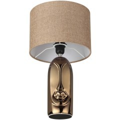 8149/1T MODERNI LN25 бронза/бежевый, керамика/текстиль Настольная лампа Е27 1*60W 220V AKIVI