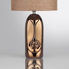 8149/1T MODERNI LN25 бронза/бежевый, керамика/текстиль Настольная лампа Е27 1*60W 220V AKIVI