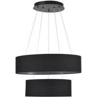 8373/55L Подвесной светодиодный светильник с 2 тканевыми плафонами кольцами 55Вт 2221Лм 3000;4000;6000К 220V Lumion SAVA