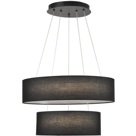 8373/55L Подвесной светодиодный светильник с 2 тканевыми плафонами кольцами 55Вт 2221Лм 3000;4000;6000К 220V Lumion SAVA