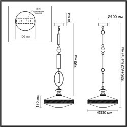 Подвес G9 LED 6W Odeon Light KREMA 5441/1