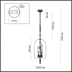 Подвесной светильник с 3 лампами Odeon Light 4892/3 BELL под лампы 3xE14 3*40W