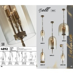 Подвесной светильник с 3 лампами Odeon Light 4892/3 BELL под лампы 3xE14 3*40W