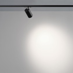 Novotech SELENE 359911 Трековый однофазный двухжильный LED-светильник минимализм, 15Вт, 842Лм, 4000К, угол 36°, CRI90, UGR19, 220В, IP20, черный алюминий, поворот 355°/90°, длина 120 мм, ширина 55 мм, высота 87 мм
