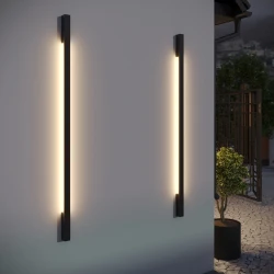 Черный уличный фасадный светильник NOVOTECH ASA 359981, встроенный LED 48Вт, CCT перекл. цветовой температуры на драйвере, 2700К/3200К/4000К, ≥80CRI, 100°, max 3900Лм, IP65, подключение 220В