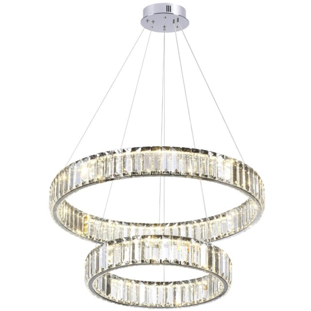 Люстра подвесная кольцевая хрустальная Odeon Light LED 60W 4000K 7140Лм VEKIA 4930/60L