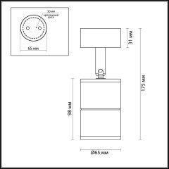 Уличный потолочный светильник Odeon Light 4207/1C CORSUS IP54 под лампу 1xGU10 10W