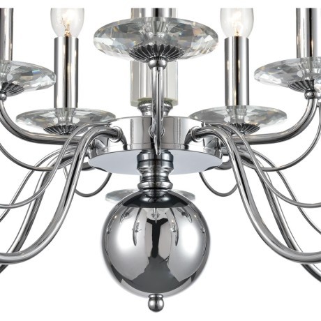 8034/10 CLASSI LN24 хром, металл/стекло Люстра подвесная Е14 10*40W 220V INCANTO