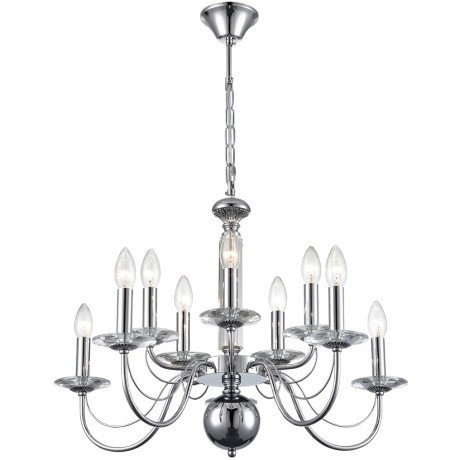 8034/10 CLASSI LN24 хром, металл/стекло Люстра подвесная Е14 10*40W 220V INCANTO