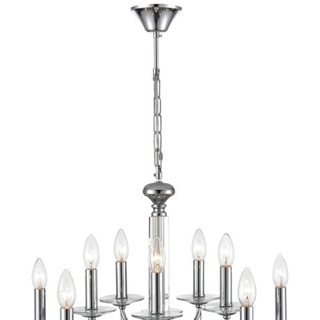 8034/10 CLASSI LN24 хром, металл/стекло Люстра подвесная Е14 10*40W 220V INCANTO