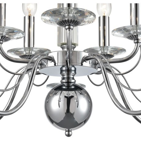 8034/10 CLASSI LN24 хром, металл/стекло Люстра подвесная Е14 10*40W 220V INCANTO