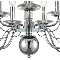 8034/10 CLASSI LN24 хром, металл/стекло Люстра подвесная Е14 10*40W 220V INCANTO