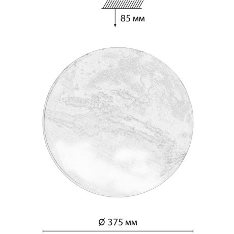 Светильник LED 48Вт 3000-6000К D375 IP43 пульт ДУ Sonex MARS 7725/DL