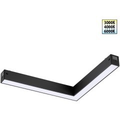 359944 Черный трековый угловой светильник с перекл. цв. температуры 3000;4000;6000К 20Вт 120° 1200Лм CRI90 Novotech VECTOR