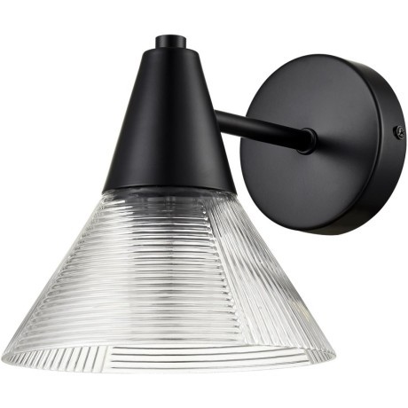 6595/1W MODERNI LN24 черный/прозрачный, металл/стекло Бра E27 1*60W 220V CORNE