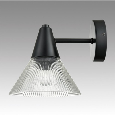 6595/1W MODERNI LN24 черный/прозрачный, металл/стекло Бра E27 1*60W 220V CORNE