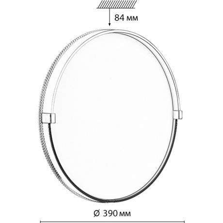 Светильник LED 48Вт 4000К D390 IP43 Sonex OLIDI WHITE 7646/DL