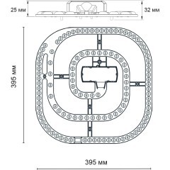 Модуль LED 90Вт c ДУ (NEW) 3000-4200-6300K 395х395 Novotech 357770