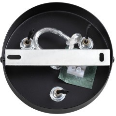 6598/3C MODERNI LN24 черный/черный. коричневый металл, эко кожа/металл, стекло Подвесной светильник Е27 3*40W 220V BASALTO