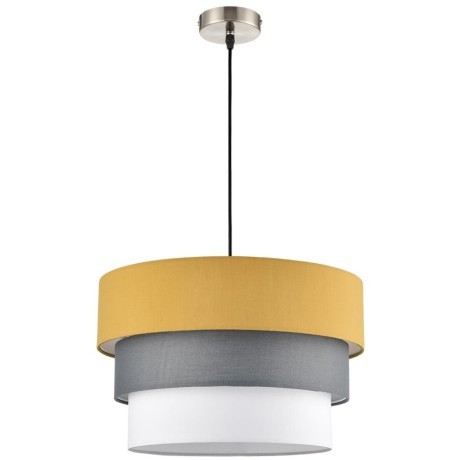 8038/3 MODERNI LN24 никель/желтый/серый/белый, металл/текстиль Подвесной светильник Е27 3*60W 220V ILAIDA
