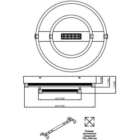 Потолочный светильник СОНЕКС Sonex TRECKY 7665/55LR